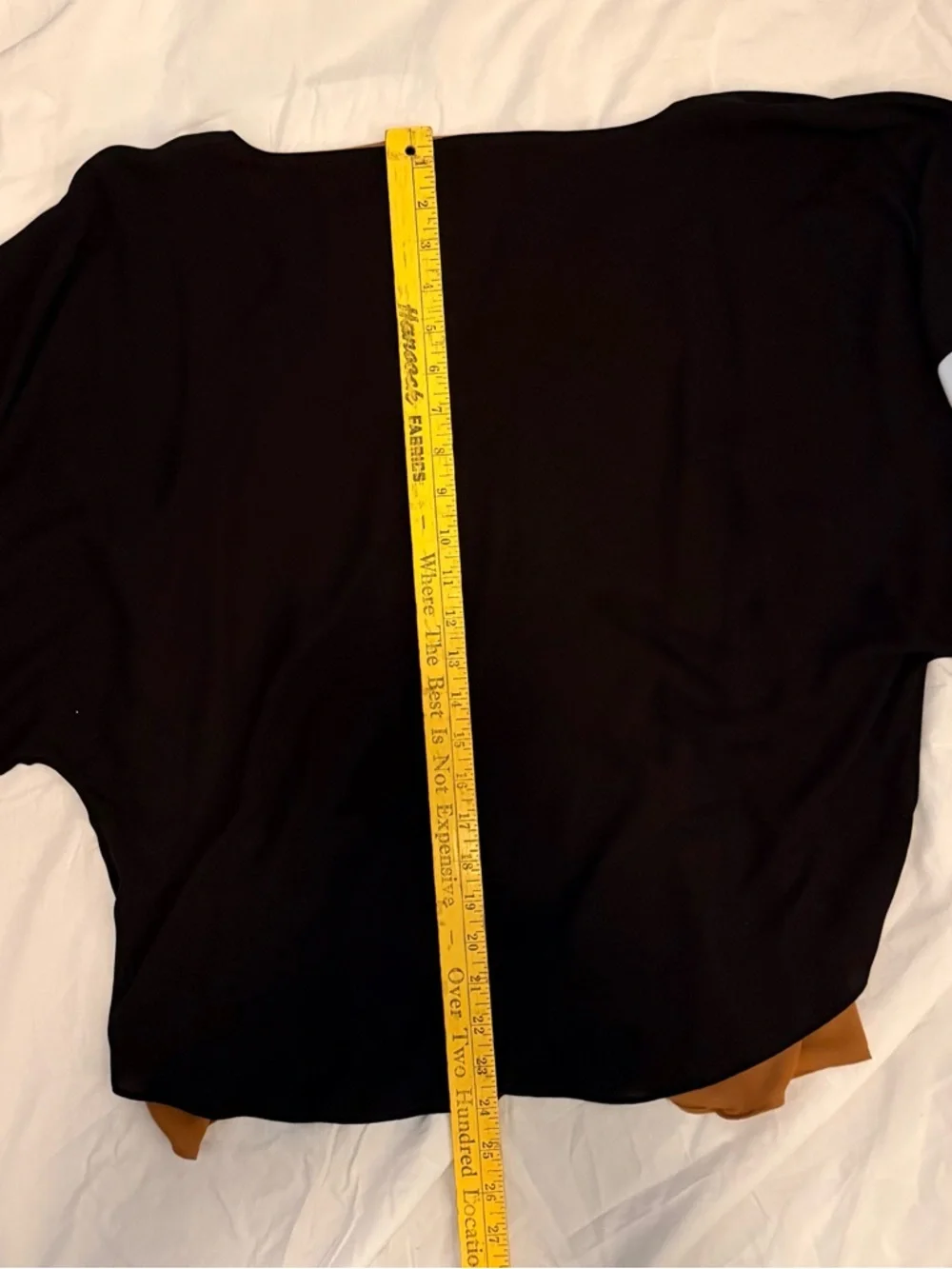 White House Black Market Black & Brown V-Neck Blouse Size Large (W11) - Picture 10 of 12